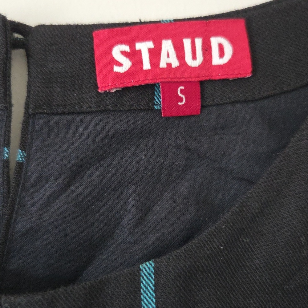 STAUD Black and Blue Checkered Dress - Picture 8 of 10